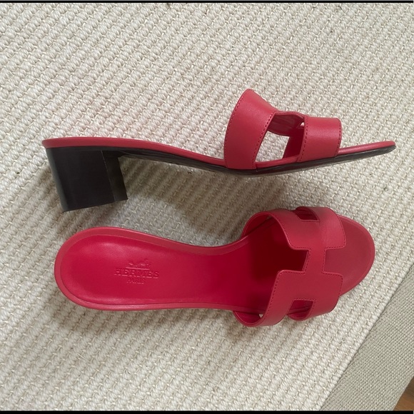 Hermes oasis sandals 38 red - Picture 2 of 6